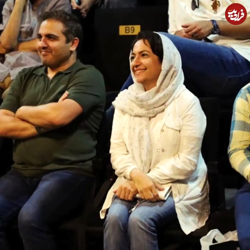 no-name-4 عکس| سفر زمان؛ «مسعود تابش» (بچه مهندس) و همسرش «بنفشه صمدی» در سالن تئاتر